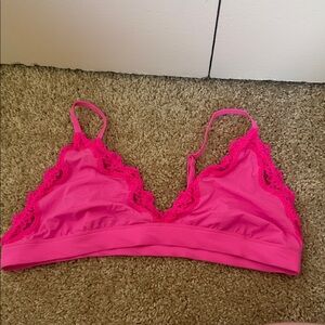 SKIMS Pink Lace Bralette